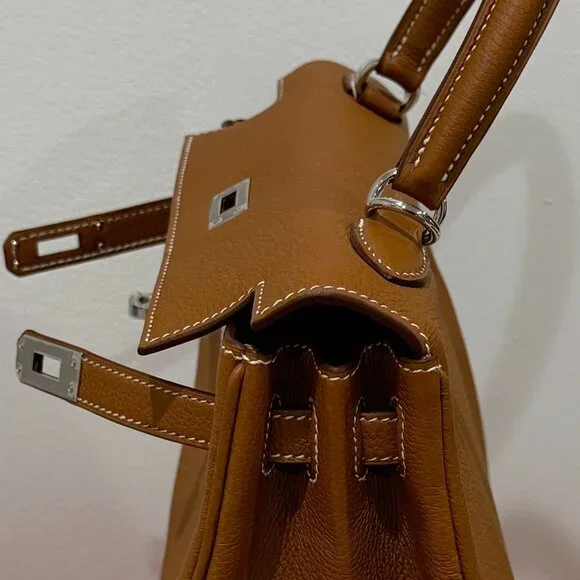 HERMÈS - Kelly 25 Togo, Gold/Palladium - Picture 8 of 10